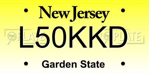 L50KKD New Jersey License Plate