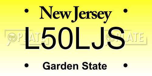 L50LJS New Jersey License Plate