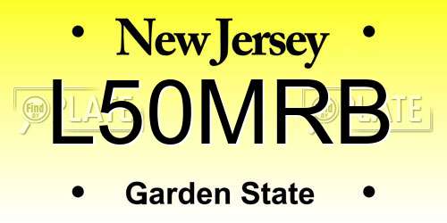L50MRB New Jersey License Plate