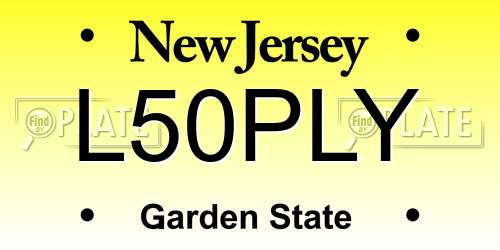 L50PLY New Jersey License Plate