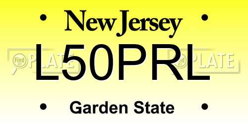 L50PRL New Jersey License Plate