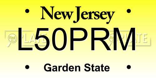 L50PRM New Jersey License Plate