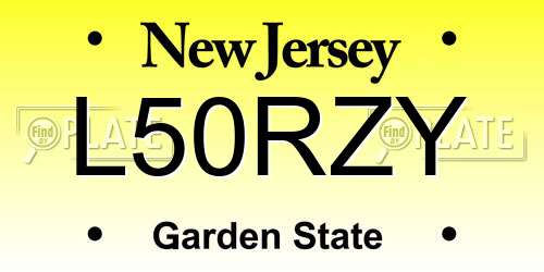 L50RZY New Jersey License Plate