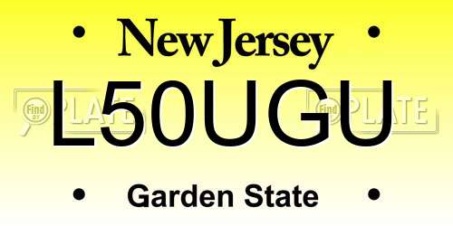 L50UGU New Jersey License Plate