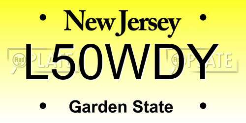 L50WDY New Jersey License Plate
