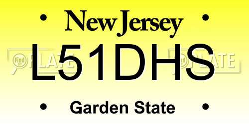 L51DHS New Jersey License Plate