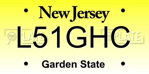 L51GHC New Jersey License Plate