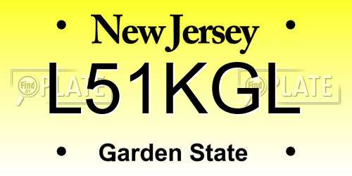 L51KGL New Jersey License Plate