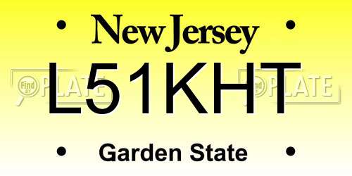 L51KHT New Jersey License Plate