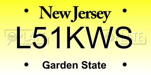 L51KWS New Jersey License Plate
