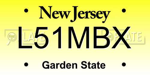 L51MBX New Jersey License Plate