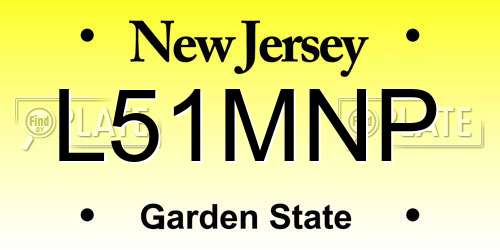 L51MNP New Jersey License Plate