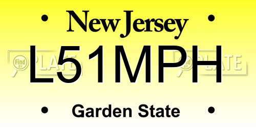 L51MPH New Jersey License Plate