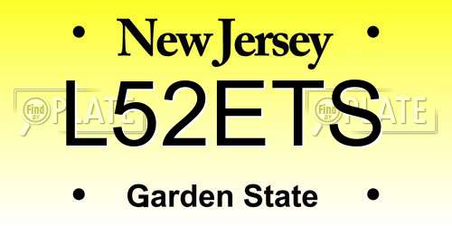 L52ETS New Jersey License Plate