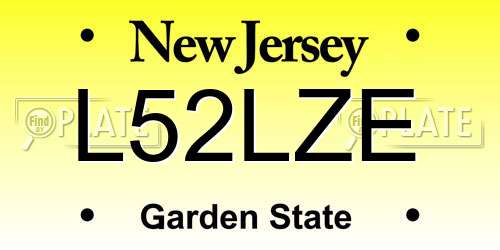 L52LZE New Jersey License Plate