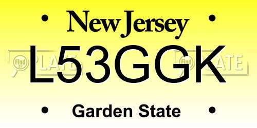 L53GGK New Jersey License Plate