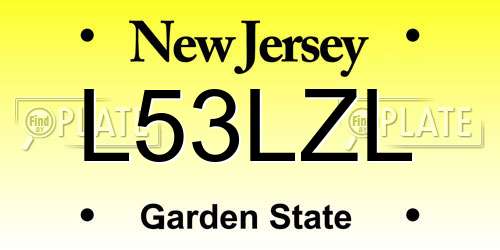 L53LZL New Jersey License Plate