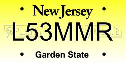 L53MMR New Jersey License Plate