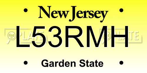 L53RMH New Jersey License Plate
