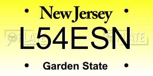 L54ESN New Jersey License Plate