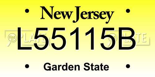 L55115B New Jersey License Plate