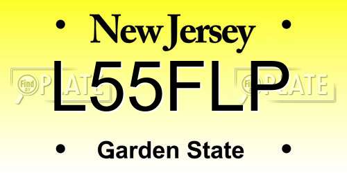 L55FLP New Jersey License Plate