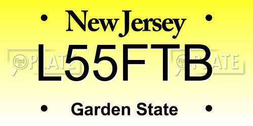L55FTB New Jersey License Plate