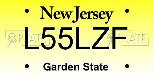 L55LZF New Jersey License Plate