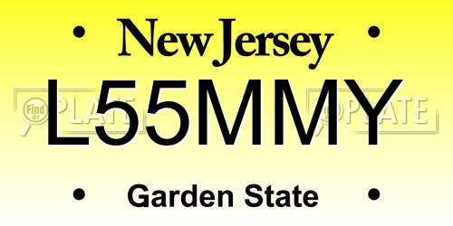 L55MMY New Jersey License Plate