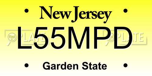 L55MPD New Jersey License Plate