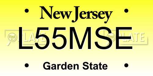 L55MSE New Jersey License Plate