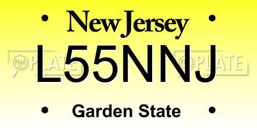 L55NNJ New Jersey License Plate
