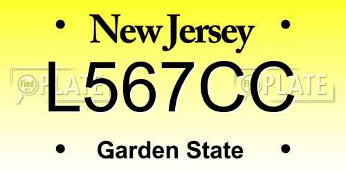 L567CC New Jersey License Plate