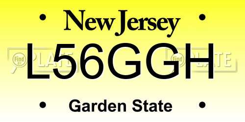 L56GGH New Jersey License Plate