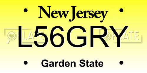 L56GRY New Jersey License Plate