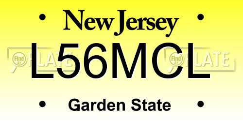 L56MCL New Jersey License Plate