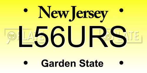 L56URS New Jersey License Plate