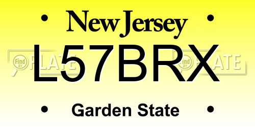L57BRX New Jersey License Plate