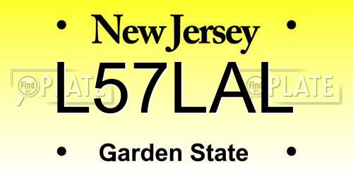 L57LAL New Jersey License Plate