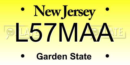 L57MAA New Jersey License Plate