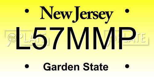 L57MMP New Jersey License Plate