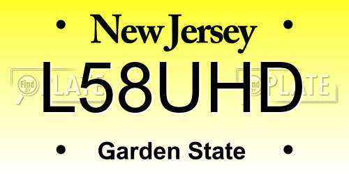 L58UHD New Jersey License Plate
