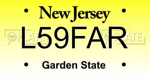 L59FAR New Jersey License Plate