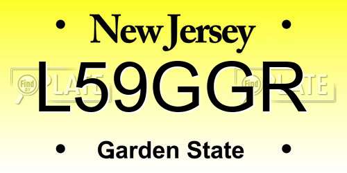 L59GGR New Jersey License Plate