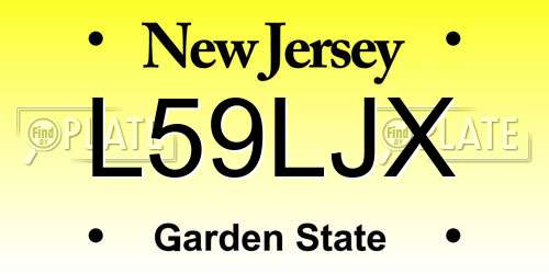 L59LJX New Jersey License Plate