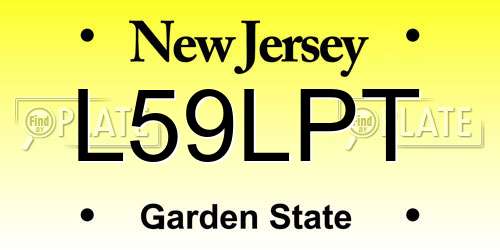 L59LPT New Jersey License Plate