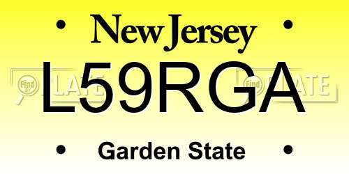 L59RGA New Jersey License Plate