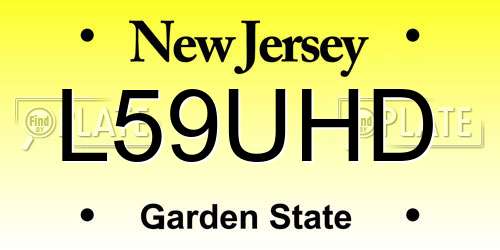 L59UHD New Jersey License Plate