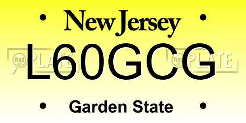 L60GCG New Jersey License Plate