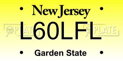 L60LFL New Jersey License Plate